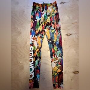 Adidas Originals X Farm Passaredo Leggings Colorful Rio Parrots Bird Size XS UK6